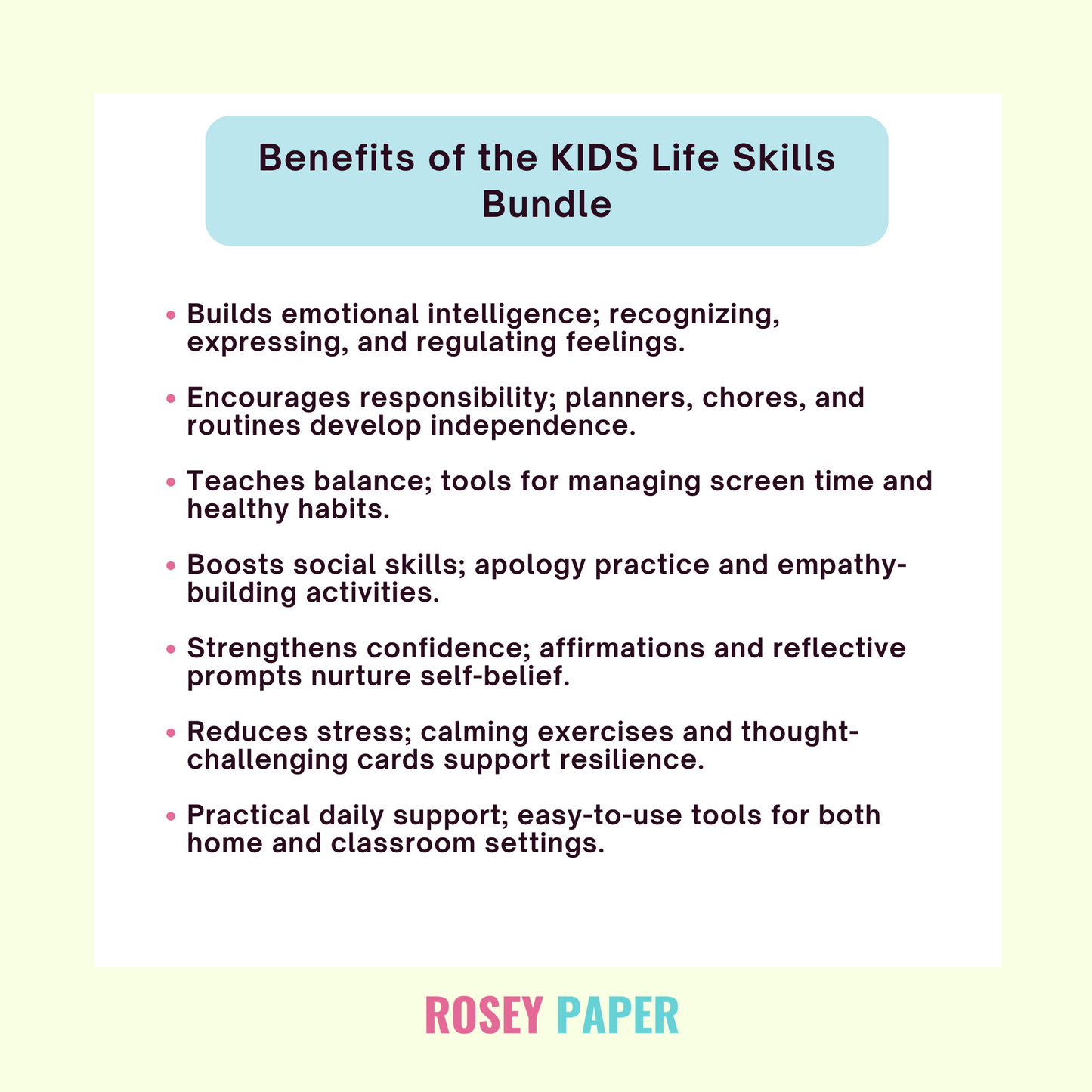 Kids’ Life Skills Bundle