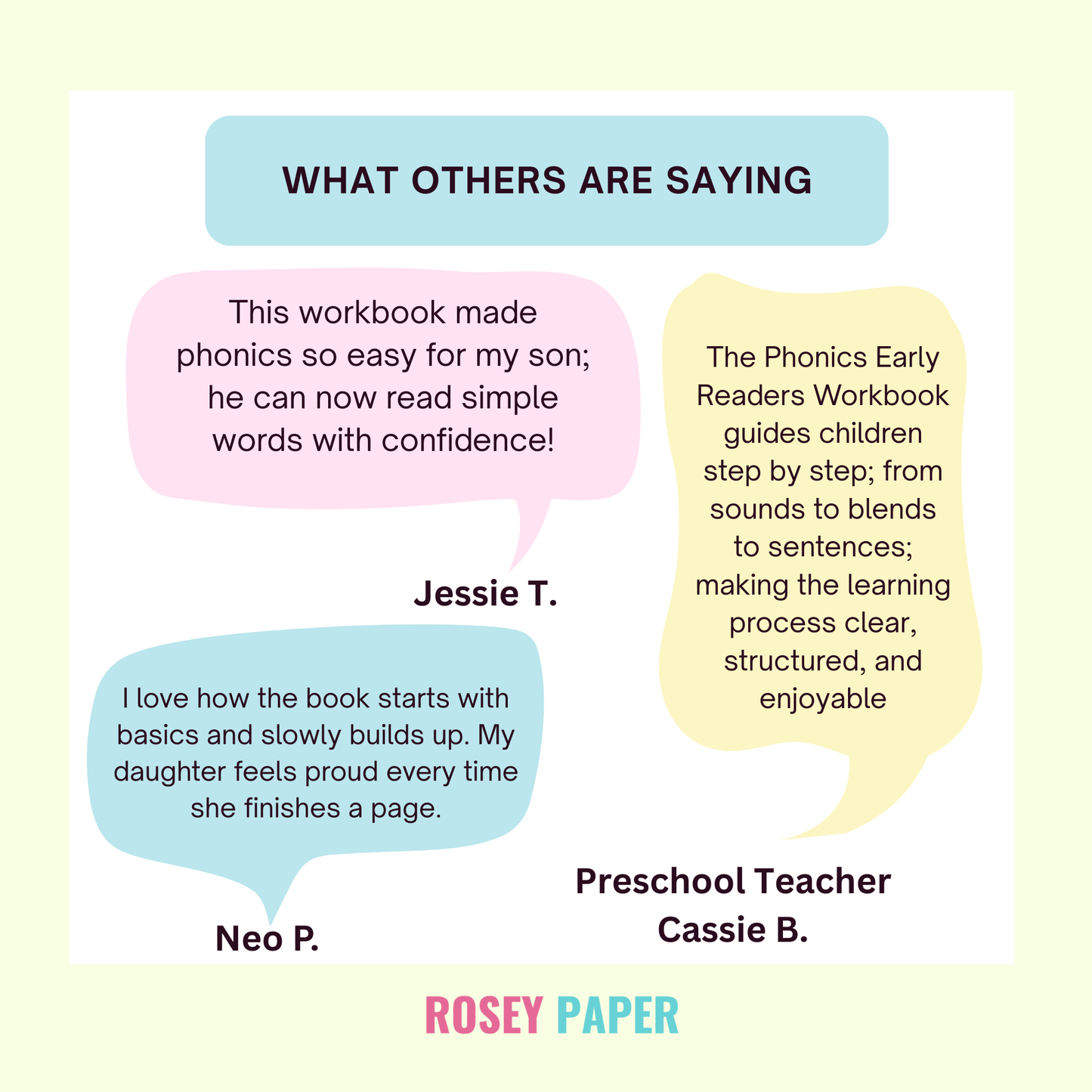 Phonics Early Readers Workbook