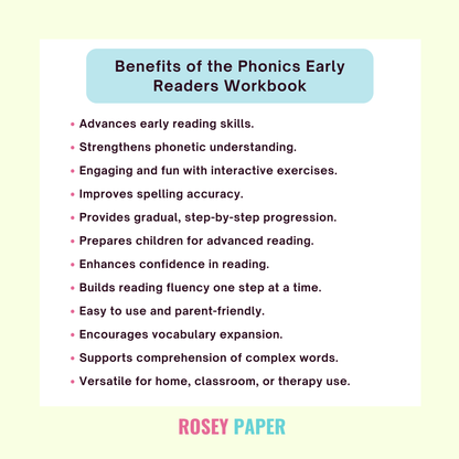 Phonics Early Readers Workbook