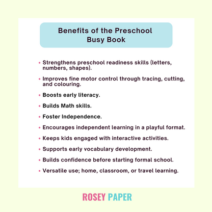 Preschool Busy Book